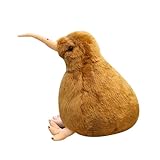 Qeuufieu Kiwi-Vogel-Plüschtier, Kuscheltier, Weiche Kiwi-Plüschpuppe, flauschig wie EIN echter Vogel, Umarmt Dekokissen Spielzeug für Mädchen & Jungen (Braun,20cm)