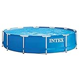 Intex Pool Metallrahmen , Blau, Rundrohr (ø) 3,66 x (h) 0,76m