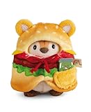 NICI Kuscheltier Tiger Tiggy 8cm mit Gurkenglas & Hamburgerkostüm in Geschenkbox - beige - Stofftier aus weichem Plüsch, Plüschtier zum Kuscheln und Spielen, für Kinder & Erwachsene - 61656