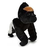 Zappi Co Silverback Gorilla Plüschtier (32 cm) – mächtiger, sanfter Dschungel-Plüsch, umweltfreundlich, Hit bei Jungen Tierliebhabern, 100% recycelt
