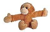 WILD REPUBLIC Huggers Orangutan, Kuscheltier für Babys, Schnapparmband mit Druckknopf-Mechanismus, Geschenk für die Babyparty, Ökologisches Spielzeug, Recycling-Füllung, 20 cm