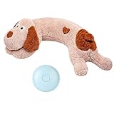 WEOK Heartbeat Welpe Plüsch Hundespielzeug, Welpe Herzschlag Stofftier für Hunde Angst Linderung Verhalten Hilfe Spielzeug (Brown +Big)