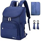 Voova Baby Wickelrucksack Grosse Kapazität Wasserdicht Windelrucksack Baby Reisetasche Babyrucksack und Multifunktionale Babytasche Groß Wickeltasche Rucksack mit Wickelunterlage Mama und Papa Blau