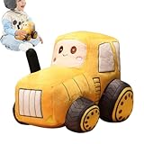 Hailerio Stoffauto | Niedlicher Traktor Plüschtier Kuscheltier - Cartoon Sofakissen Sammelpuppe Für Zuhause Wohnzimmer Schlafzimmer Büro Studentenwohnheim Kinder Mädchen - Geburtstag Weihnachten