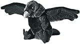 Wild Republic 81089 Pájaro Peluches Rabe Stofftier, Cuddlekins Plüschtier, Kuscheltier 30 cm, schwarz