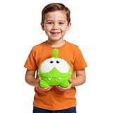 Om Nom Plüschtier – 20 cm weiches Stofftier aus dem Spiel Cut The Rope – Offizielles Zeptolab Sammlerstück – Kuscheliges grünes Monster Geschenk für Kinder & Fans