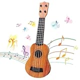 Kindergitarre, 38cm Mini Gitarre, Ukulele Kinder, Gitarre für Kinder mit 4 Verstellbaren Seiten, Ukulele Gitarre Spielzeug für Kleinkinder, Anfänger, Jungen, Mädchen