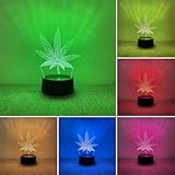 BIRBANN Ahornblatt Lampe, 7 Farben Touch Gesteuerte 3D Lampe, Dekoration für Kinderzimmer, Weihnachts und Geburtstagsgeschenk, geeignet für Jungen und Mädchen