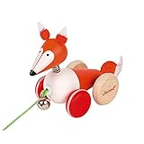Janod J08191 Wooden Pull-Along Animal, Fox, Einheitsgröße