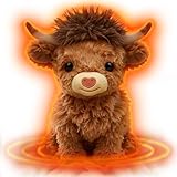 Highland Cow Wärmekissen, mikrowellengeeignet, geruchlos, 50 Minuten, dauerhafte Wärme, perfekte Passform, beheizbare Stofftiere, Plüsch für Periodenkrämpfe, Geschenke für Mädchen und Frauen