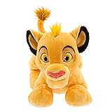 Disney Store Stofftier Simba, König der Löwen, 41 cm / 16', aus weichem Plüschmaterial mit Stickereien und flauschigem Schwanz, für alle Altersstufen geeignet