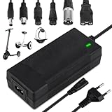 Mineup 42V 2A Hoverboard Ladekabel, E Scooter Ladegerät, Ladegeräte für Scooter, E Scooter Ladekabel mit 6 Anschlüssen, Ladegerät Für E Scooter für Hoverboard, Elektroroller und Elektrofahrräder, EU