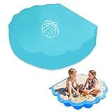 Sandmuschel Abdeckung 100 * 15cm, Abdeckung für Sandkasten Rund Blau Abdeckplane für Sand Wasserdicht Sandabdeckung Sandkastenplane für Sand und Wassermuscheln