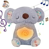 HWJPDMBD Schlummer Otter, Schlummer Koala mit Herzschlag, Schlaf Otter, Otter Kuscheltier mit Atembewegung und Sanfter Musik, Breathing Otter Kuscheltier, Babyparty Und Neugeborenen Geschenk