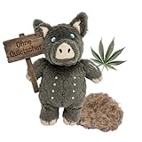 Canimal Farm | Hämpy das Hanf-Schwein | Robustes Hundespielzeug ohne Quietscher | Nachhaltiges Kuscheltier für Hunde (Hanfwolle-Füllung, Handarbeit)