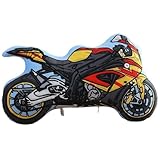 KUKUShining Motorrad Plüschtier, Süßes Kreatives Weiches Fahrzeugspielzeug In Fahrzeugform for Bett Sofa Auto Couch Dekoration