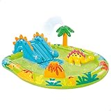 Intex 57166NP Spielplatz klein Dino dinausore Aufblasbares Spielfeld, Mehrfarbig