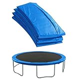 Trampolin Randabdeckung | Ø 244cm 305cm UV-beständig Federabdeckung Outdoor Wetterschutzplane Trampolinschutz für Gartentrampoline Blau