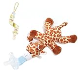 Zooawa Baby Schnuller - Silikon Schnullertier für 0 bis 18 Monate Mädchen Junge Kinder, BPA frei Zahnfreundlich Kreativ Sauger pacifier Beruhigungssauger, Giraffe