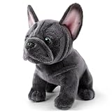 Tsawntd Französische Bulldogge, Stofftier, 8, 7 Zoll, realistisches französisches Bulldoggen-Plüschtier, niedliches weiches Welpen-Stofftier für Jungen und Mädchen, Tiere