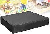 RECHCIGA 120x120cm Sandkasten Abdeckung wasserdichte Sandkasten Regenabdeckung Abdeckplane Staubdichte Sandkastenabdeckung Sandkasten Regenschutz Sandkasten Schutzplane mit Kordelzug für Sandkasten