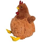 Mineup Huhn Plüschtie, 25cm Plüschtier Stofftier Huhn, Kuscheltier Huhn, Simuliertes Tier Huhn Kuscheltier, Realistische Huhn Plüschspie, Geflügel Spielzeug Geschenk Für Weihnachten Silvester