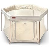 Venture All Stars Joy preisgekröntes faltbares Baby Laufgitter - Großer, tragbarer Laufstall für Babys & Kleinkinder, atmungsaktives Mesh & angepasste Matte, stabil & einfach aufzubauen, inklusive