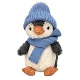 JcvPot Kuscheltier Pinguin 3er Set, 16 cm Weiches Stofftier mit Mütze und Schal, Ideal für Kinder und Erwachsene, Niedliches Geschenk für Geburtstage und Weihnachten