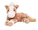 Uni-Toys - Pferd Hellbraun, liegend - superweich - 28 cm (Länge) - Plüschtier, Kuscheltier
