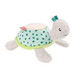 Fehn 054552 Bade-Schwamm Schildkröte – Stoff-Spielzeug zum Baden und Waschen – Fröhlicher Badespaß für Babys und Kleinkinder ab 0+ Monaten – Größe: 14 cm