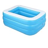 BYARSS Kinder aufblasbarer Pool Hohe qualität Kinder 's Home benutzung Paddling Pool großes quadratisch Schwimmbad badewanne (blau)