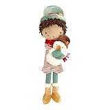Little Dutch 4567 Stoffpuppe Kuschelpuppe Weihnachten Jake mit Schneemann (35 cm)