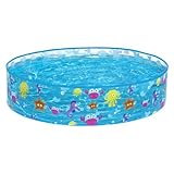 Bestway FillN Fun Planschbecken, Sparking Sea, 122 x 25 cm, BW55028, Mehrfarbig, 122 x 122 x 25 cm