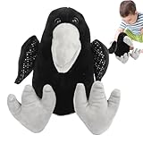 Plüschtier Rabe | Black Crow Plushies – Plüschtiere, kabelgebunden, niedliches Plüschspielzeug für Jungen Mädchen Geburtstag Weihnachten
