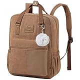 Makukke Rucksack Damen&Herren, Cord Daypack Anti-Theft Tasche Casual Schultasche Citytasche, für Schule Lässige täglich,Brown