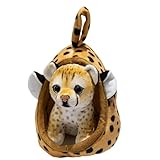 URFDCAD Leoparden Plüschtier Leoparden Wurfplüschpuppe Leoparden Plüschtierpuppe Plüschstofftier Leoparden Kuscheltier Kleinkinder Begleiter Wurfkissen Flauschiges Spielzeug Geschenk für Kinder