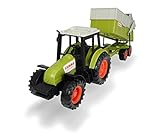 Dickie Toys Claas Traktor mit Anhänger, Trecker mit Kipper, Bauernhof Spielzeug, Spielzeugtraktor, bewegliche Teile, 36 cm, ab 3 Jahren