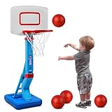 Erixazs Kinder Basketballkorb Outdoor Indoor mit Ständer Höhenverstellbarer 70-138cm Mini Basketballkorb Indoor für Zimmer Spielzeug Jungen Mädchen 3 4 5 6 7 8 (blau)