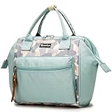 Beaulyn Wickeltasche Kleine, Lässig Wickelrucksack mit Isolierter Tasche,Baby Windeltasche Rucksack für Unterwegs