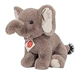 Teddy Hermann 90743 Elefant sitzend 25 cm, Kuscheltier, Plüschtier