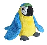 Wild Republic 23371 Plüsch Blauer Macaw Ara Papagei, Cuddlekins Lil´s Kuscheltier, Stofftier 13 cm, Multi