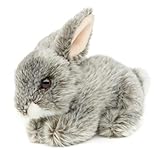 Uni-Toys - Hase, liegend (grau) - 18 cm (Länge) - Plüsch-Kaninchen - Plüschtier, Kuscheltier
