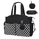 comeder Wickeltasche für Baby, Große Babytasche mit Schultergurt & Schnullertasche, 15 Taschen, Wasserdicht, Tragbar, Multifunktionale Reisetasche für Windeln & Babyzubehör (Schwarz)