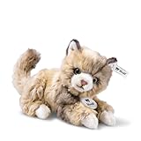 Steiff Kuscheltier Lucy Katze, Süßes Stofftier mit Kunststoffaugen, Kinder, Jungen & Mädchen, Plüschtier 18 cm, Beige, 099663