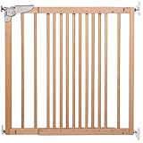 DOLLE Kinderschutzgitter Massivholz Natur Breite 75,6-110,4 cm mit Einhand- Sicherheitsverschluss