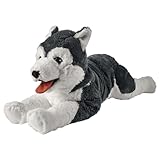 IKEA Plüschtier XXL Husky 70cm Plüschhund Kuscheltier Plüschtier Stofftier - blaugrau-weiß