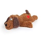 PETGARD Hundespielzeug Welpenspielzeug mit Herzschlag beruhigendes Kuscheltier Hund ca. 47 x 30 x 14 cm