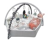 Milly Mally Kinder 5in1 Minky Spielmatte mit Spielbogen abnehmbarem Babyspielzeug Sensorische Entwicklung sicherer Spielplatz Unterstützung motorischer Entwicklung