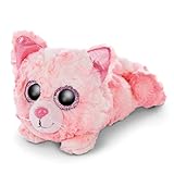NICI 46921 Glubschis liegendes Kuscheltier Katze Dreamie 15cm, pink