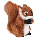 HANABASS Niedliches Plüschtier Eichhörnchen, Braun - Realistisches Kuscheltier & Dekofigur für Wald-Themen Deko, Kinderzimmer, Wohnaccessoires oder als Geschenk - Weiches Stofftier